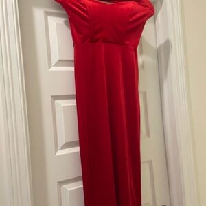 Forever 21 Red Off the Shoulder Gown